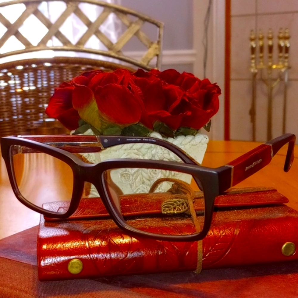 Ermenegildo Zegna wood Inlay Matte Luxury men's frames